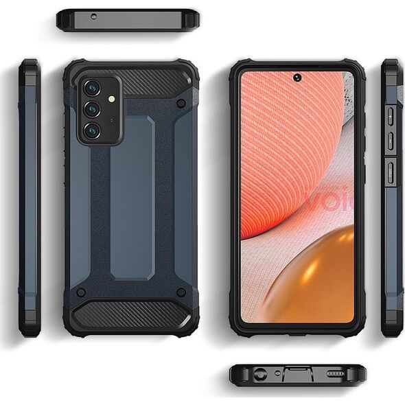 Hurtel Hybrid Armor pancerne hybrydowe etui pokrowiec Samsung Galaxy A72 4G niebieski 8588931 9111201925922