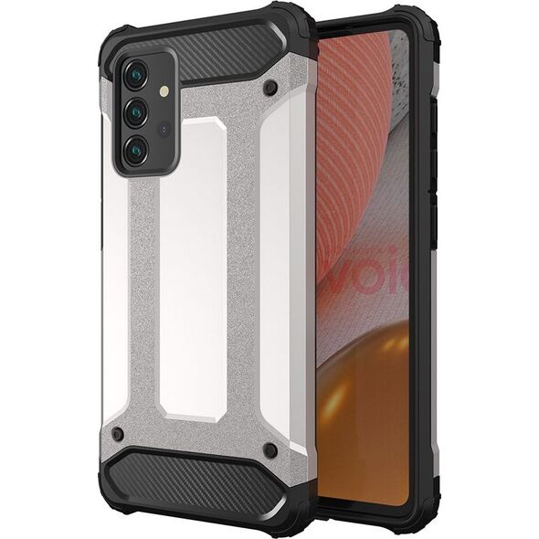 Hurtel Hybrid Armor pancerne hybrydowe etui pokrowiec Samsung Galaxy A72 4G srebrny 8588933 9111201925946