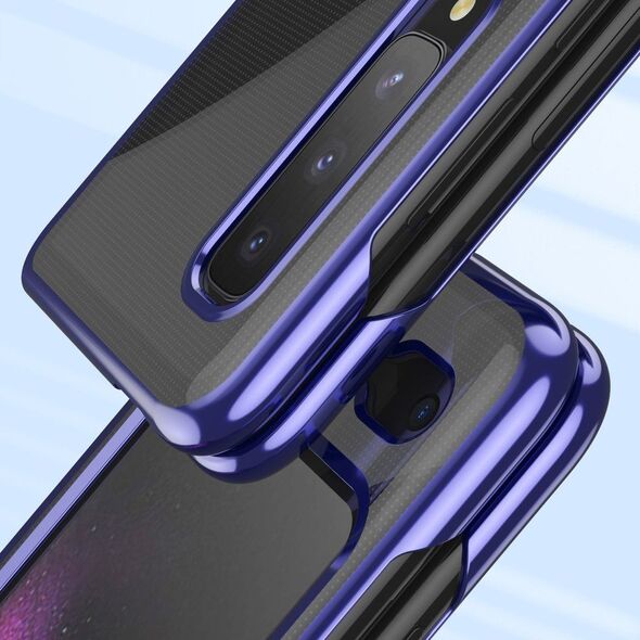 Hurtel Plating Case hard case pokrowiec etui z metaliczną ramką Samsung Galaxy Fold niebieski 8589000 9111201930988
