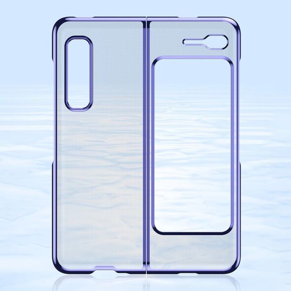 Hurtel Plating Case hard case pokrowiec etui z metaliczną ramką Samsung Galaxy Fold niebieski 8589000 9111201930988