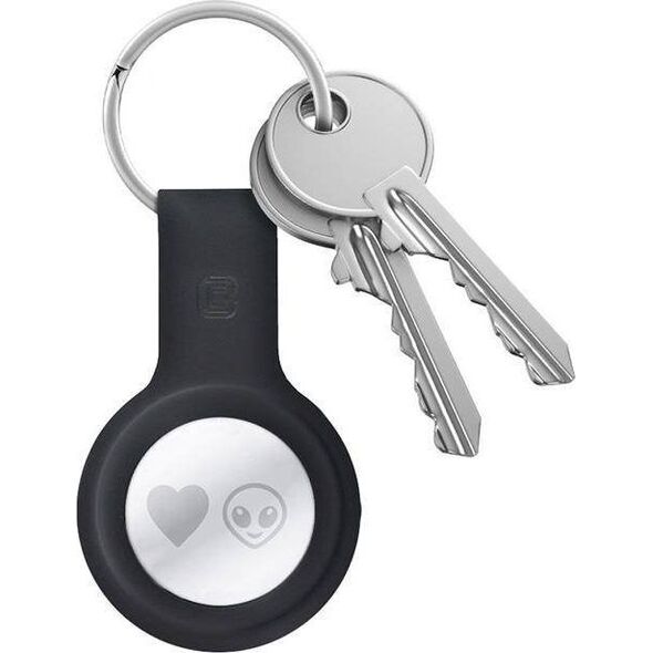 Crong Crong Silicone Case with Key Ring Brelok do Apple AirTag (czarny) 8603903 5907731987905