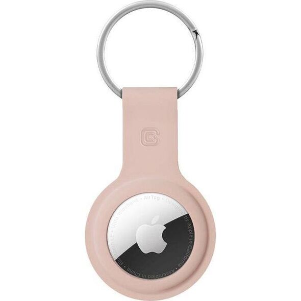 Crong Crong Silicone Case with Key Ring Brelok do Apple AirTag (piaskowy róż) 8603906 5907731987936