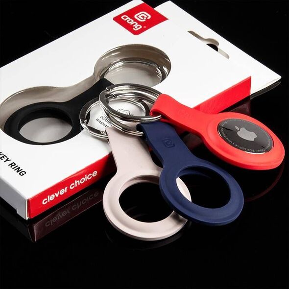Crong Crong Silicone Case with Key Ring Brelok do Apple AirTag (piaskowy róż) 8603906 5907731987936