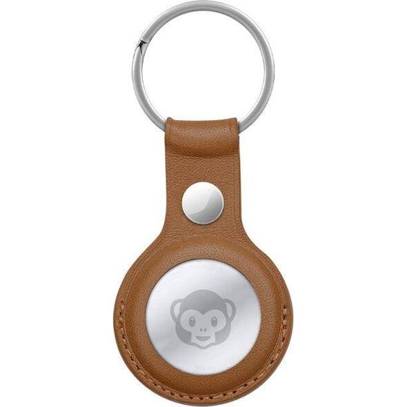 Crong Crong Leather Case with Key Ring Skórzany brelok do Apple AirTag (brązowy) 8603908 5907731987950