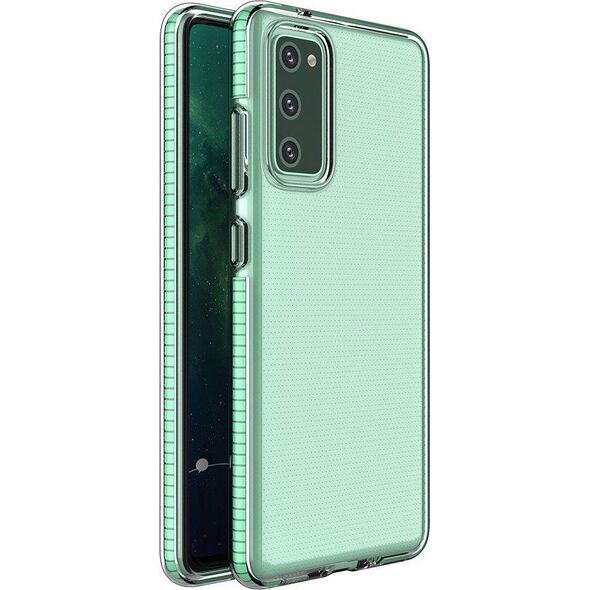 Hurtel Spring Case pokrowiec żelowe etui z kolorową ramką do Samsung Galaxy A72 4G miętowy 8616287 9111201930179