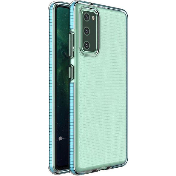 Hurtel Spring Case pokrowiec żelowe etui z kolorową ramką do Samsung Galaxy A72 4G jasnoniebieski 8616288 9111201930186