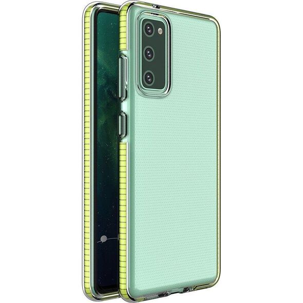 Hurtel Spring Case pokrowiec żelowe etui z kolorową ramką do Samsung Galaxy A72 4G żółty 8616290 9111201930209