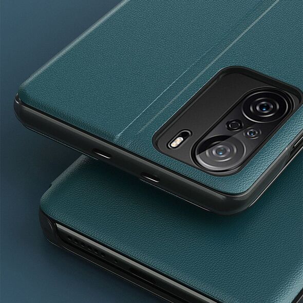 Hurtel Eco Leather View Case elegancki futerał etui z klapką i funkcją podstawki Xiaomi Redmi K40 Pro+ / K40 Pro / K40 / Poco F3 pomarańczowy 8616299 9111201931053