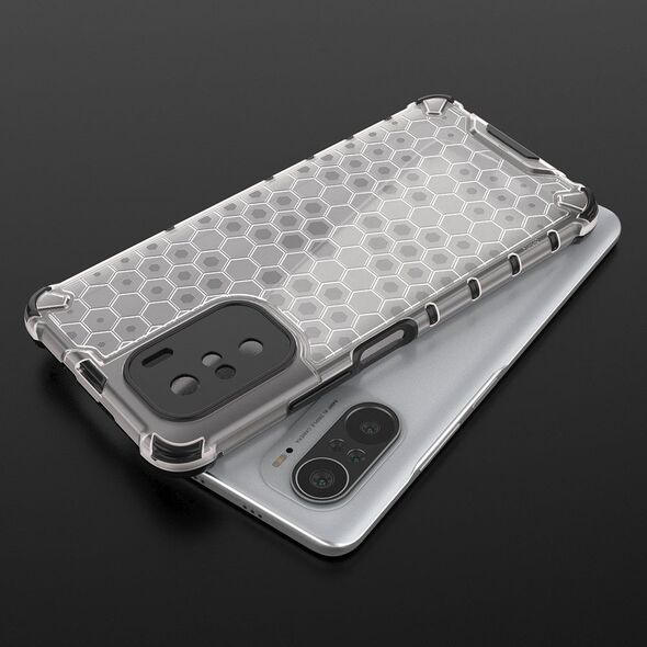 Hurtel Honeycomb etui pancerny pokrowiec z żelową ramką Xiaomi Redmi K40 Pro+ / K40 Pro / K40 / Poco F3 zielony 8616362 9111201932111