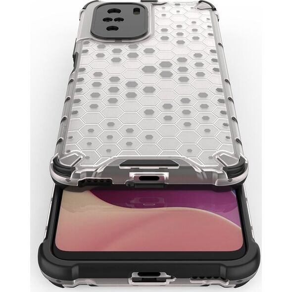 Hurtel Honeycomb etui pancerny pokrowiec z żelową ramką Xiaomi Redmi K40 Pro+ / K40 Pro / K40 / Poco F3 zielony 8616362 9111201932111