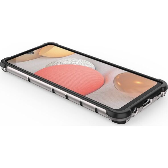 Hurtel Honeycomb etui pancerny pokrowiec z żelową ramką Samsung Galaxy A42 5G zielony 8616372 9111201932234