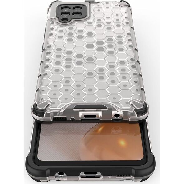 Hurtel Honeycomb etui pancerny pokrowiec z żelową ramką Samsung Galaxy A42 5G czerwony 8616373 9111201932241