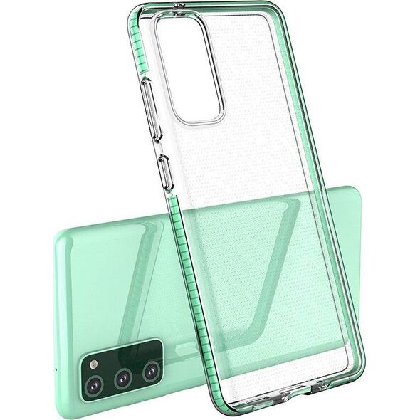 Hurtel Spring Case pokrowiec żelowe etui z kolorową ramką do Samsung Galaxy A02s EU ciemnoróżowy 8616437 9111201933903