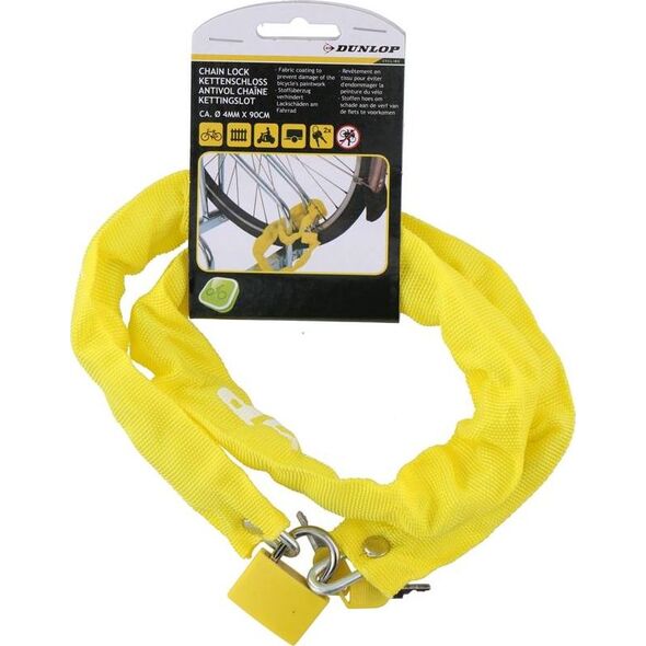 Dunlop Dunlop - Antykradzieżowe zapięcie rowerowe 90 cm (Żółty) 8616564 5907731986175