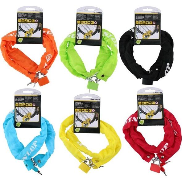 Dunlop Dunlop - Antykradzieżowe zapięcie rowerowe 90 cm (Żółty) 8616564 5907731986175