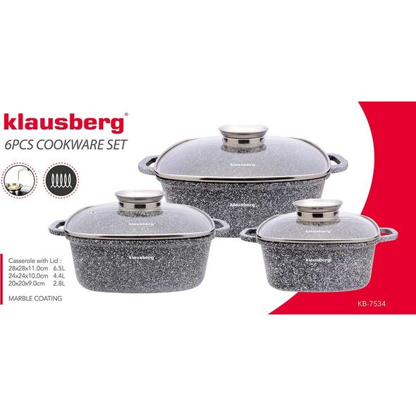 Klausberg Klausberg zestaw garnków marmurkowych kb-7534! 8641649 5908287275348