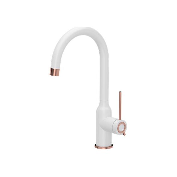 Bateria kuchenna Quadron Ingrid Q Line SteelQ stojąca biały z elementami wykończonymi miedzią (84818011) 8648296 5903242537240