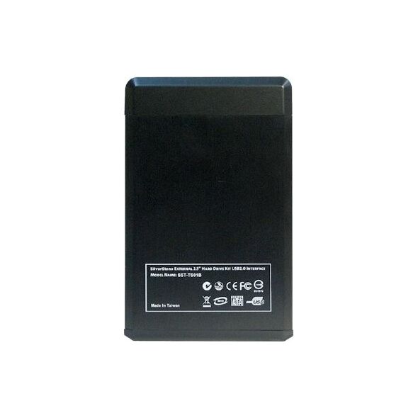 Kieszeń SilverStone 2.5" SATA - USB 2.0 Treasure TS01 Czarna (SST-TS01B) 8651712 4710713965034