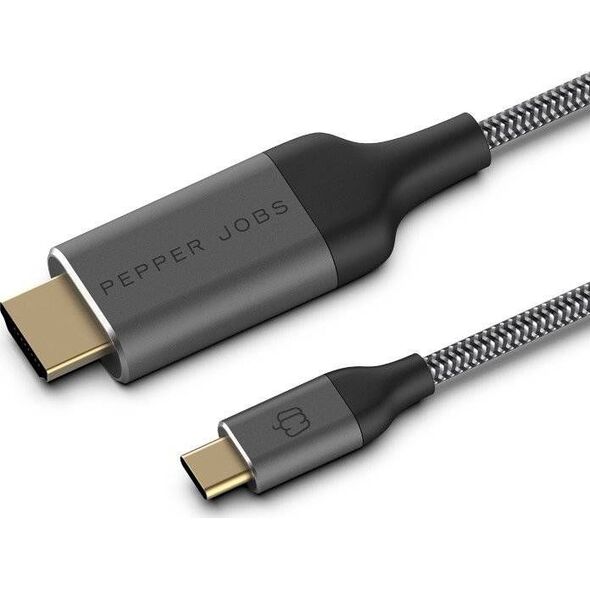 Kabel USB Pepper Jobs USB-C - HDMI 1.8 m Biały (PJ-C2H18M) 8672314 4897089840216