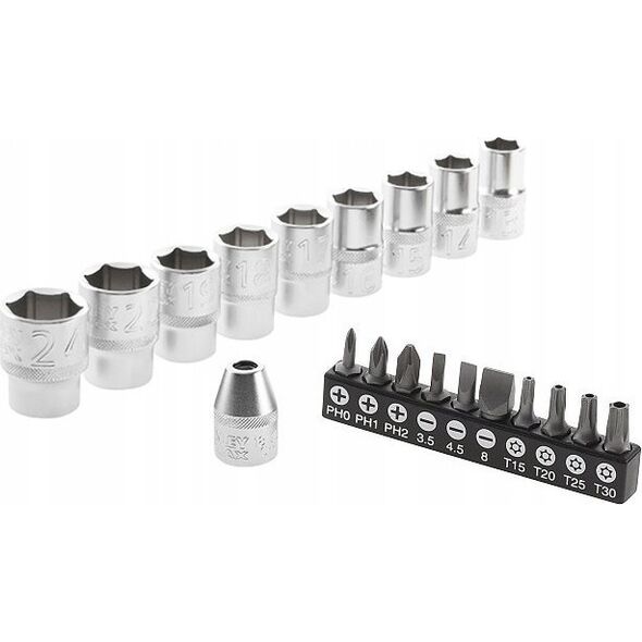 Stanley Zestaw nasadek 1/2"+grz+nasadki+bity 120T 8718564 3253560826819