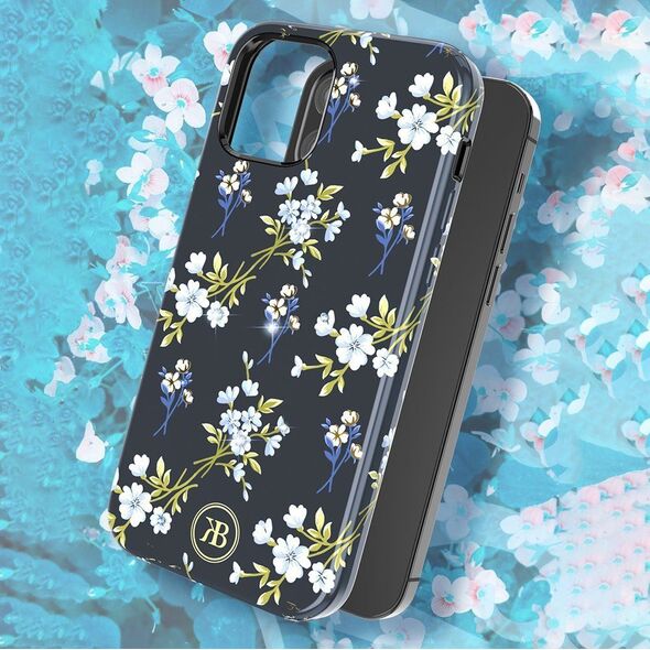 Kingxbar Kingxbar Blossom etui ozdobione oryginalnymi Kryształami Swarovskiego iPhone 12 mini wielokolorowy (Gardenia) 8723541 6959003590497