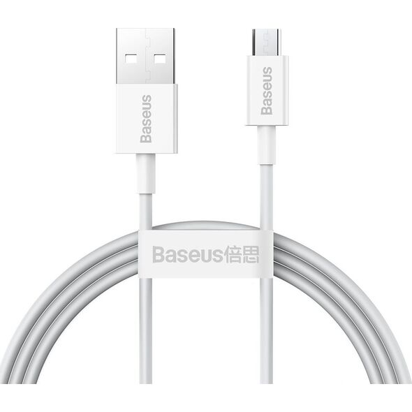 Kabel USB Baseus USB-A - microUSB 1 m Biały (BSU2824WHT) 8756849 6953156208490