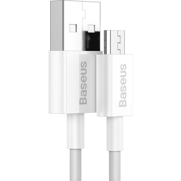 Kabel USB Baseus USB-A - microUSB 1 m Biały (BSU2824WHT) 8756849 6953156208490