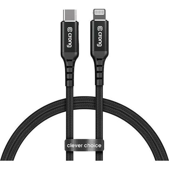 Kabel USB Crong USB-C - Lightning 1.5 m Czarny (CRG-AL15USCL-BLK) 8764315 5907731987424