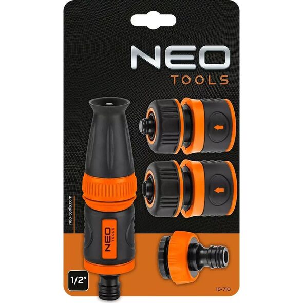 Neo Zestaw 1/2" ze zraszaczem prostym, złaczkami i przyłaczem do kranu 15-710 8854672 5907558451405