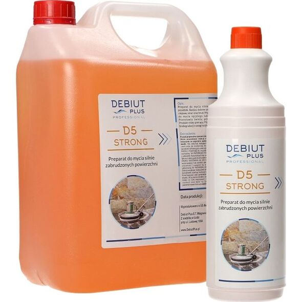 Debiut Plus Professional Debiut Plus Professional D5 Strong - Preparat do mycia silnie zabrudzonych powierzchni - 5 l 8860197 5907662640733