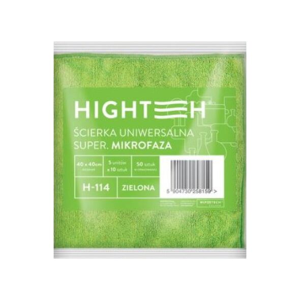 Hightech Hightech - Uniwersalna ściereczka z mikrofazy, 40x40 cm - Zielona 8860286 5902349661513