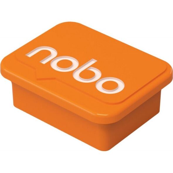 Nobo Magnesy do tablic NOBO, prostokoątne, 18x22mm, 4szt., pomarańczowe 8860482 5028252526135