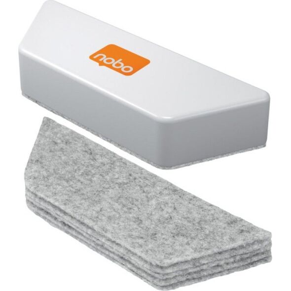 Nobo Gąbka do tablicy NOBO, magnetyczna, z wymiennym wkładem, biała 8860483 5028252526111