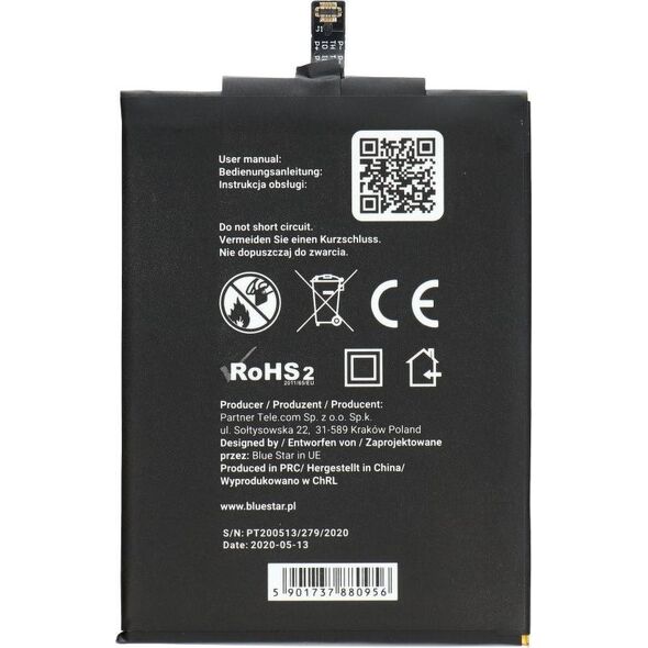 Bateria Bateria do Xiaomi Redmi 3/3S/3X/4X (BM47) 4000 mAh Li-Ion Blue Star 8862573 5901737880956