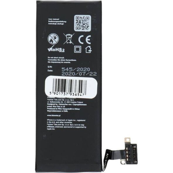 Bateria Bateria do iPhone 4s 1430 mAh Polymer Blue Star HQ 8862574 5901737936547