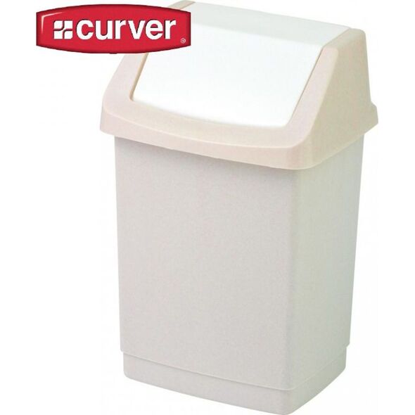 Kosz na śmieci Curver uchylny kremowy (04045-844-65) 8863471 3253921721807