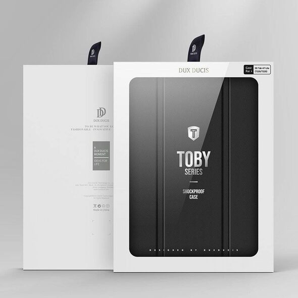 Etui na tablet Dux Ducis Dux Ducis Toby pancerne etui z klapką Smart Case do Samsung Galaxy Tab A7 Lite z uchwytem na rysik czarny 8929378 6934913049112