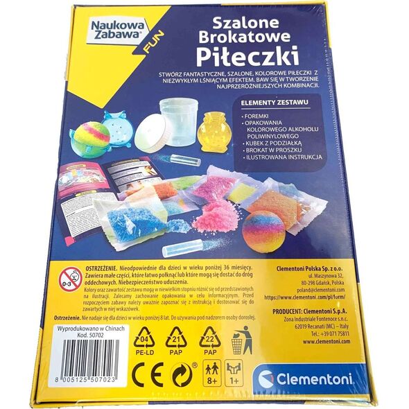 Clementoni Szalone brokatowe piłeczki 8935849 8005125507023