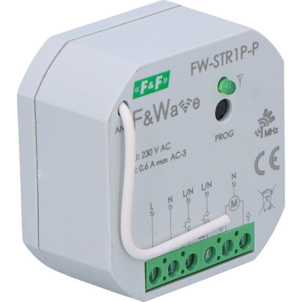 F&F Sterownik radiowy rolet wielofunkcyjny F&F F&Wave FW-STR1P-P żaluzjowy 0,6A 85-265V AC/DC do puszki fi 60 8964081 5902431670959