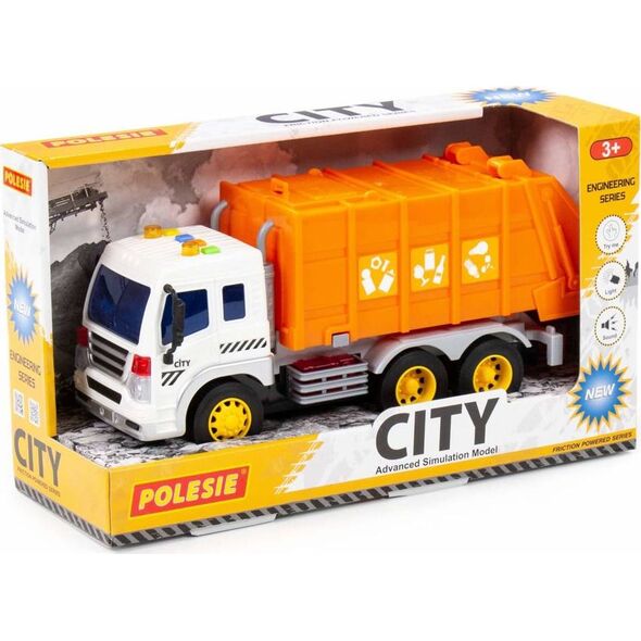 Polesie AUTO CIEZAR SMIECIAR DZ/SW P/B 32X18X12 POM WADE 9045779 4810344086426