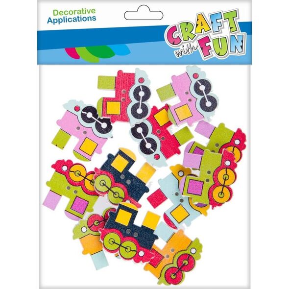 Craft with Fun OZDOBA DEK DREW SPRZYL LOKOMOTYWA 12SZT CF 12/43 9048591 5908275111221