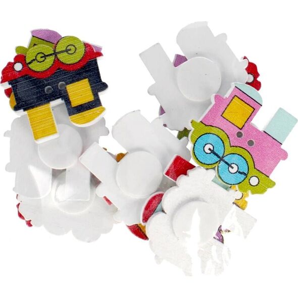Craft with Fun OZDOBA DEK DREW SPRZYL LOKOMOTYWA 12SZT CF 12/43 9048591 5908275111221