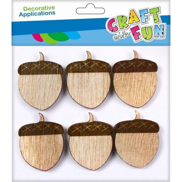 Craft with Fun OZDOBA DEK DREW SPRZYL ZOLADZ 6SZT CF 12/432 9048592 5908275111795