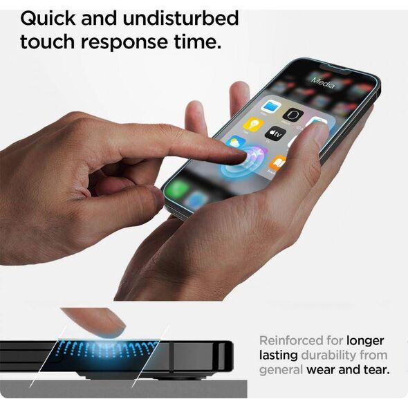 Spigen Szkło hartowane Spigen GLAS.tR ez Fit Apple iPhone 13/13 Pro [2 PACK] 9084564 8809811851229