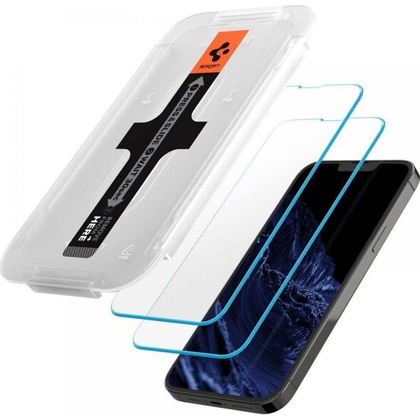 Spigen Szkło hartowane Spigen GLAS.tR ez Fit Apple iPhone 13/13 Pro [2 PACK] 9084564 8809811851229