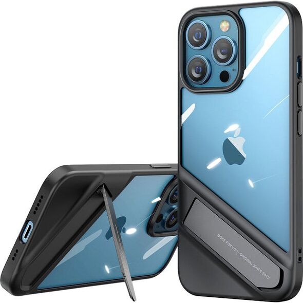 Ugreen Ugreen Fusion Kickstand Case sztywne etui z żelową ramką i podstawką do iPhone 13 Pro czarny (90153) 9087270 6957303891535