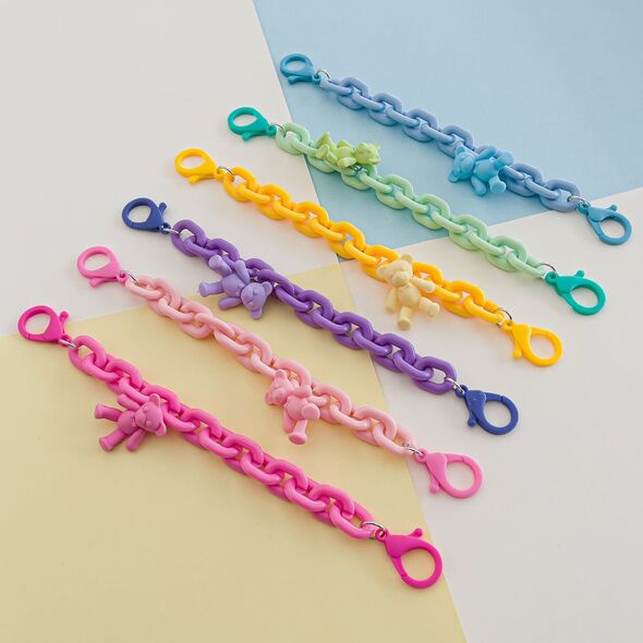 Hurtel Color Chain (rope) kolorowy łańcuszek łańcuch zawieszka do telefonu portfela plecaka żółty 9087334 9111201943421