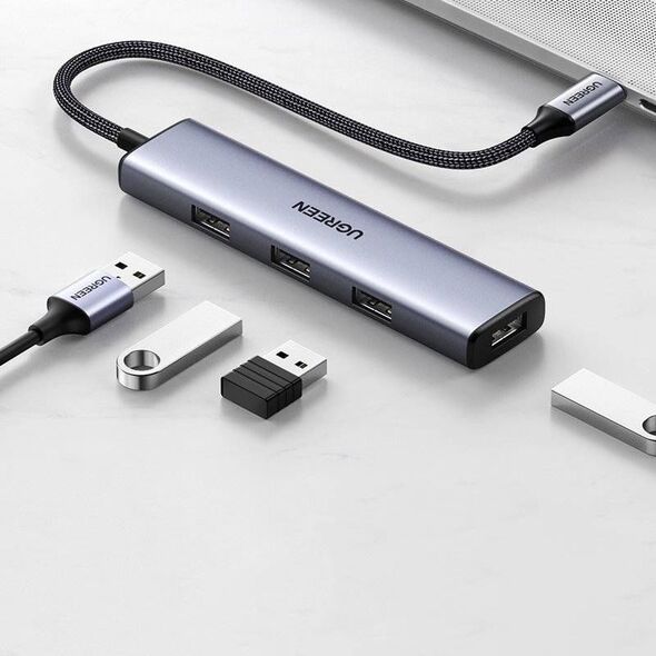 HUB USB Ugreen CM473 4x USB-A 3.0 (UGR1075GRY) 9352090 6957303828418