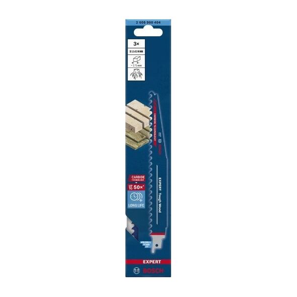 Bosch Bosch saber saw blade S1155HHM 3pcs - 2608900375 EXPERT RANGE 9356038 4059952534657