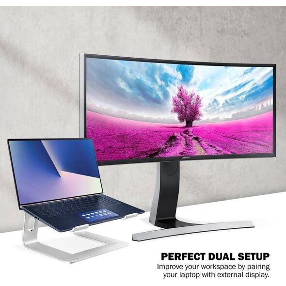 Crong Podstawa pod laptopa  CRG-ALUBN-SLV 9380972 5907731987233